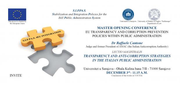 Univerzitetski master-kurs „Politike transparentnosti i prevencije korupcije u okviru javne uprave“