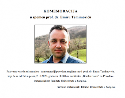 Komemoracija u spomen prof. dr. Emiru Temimoviću
