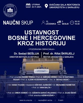 Naučni skup "Ustavnost Bosne i Hercegovine kroz historiju"