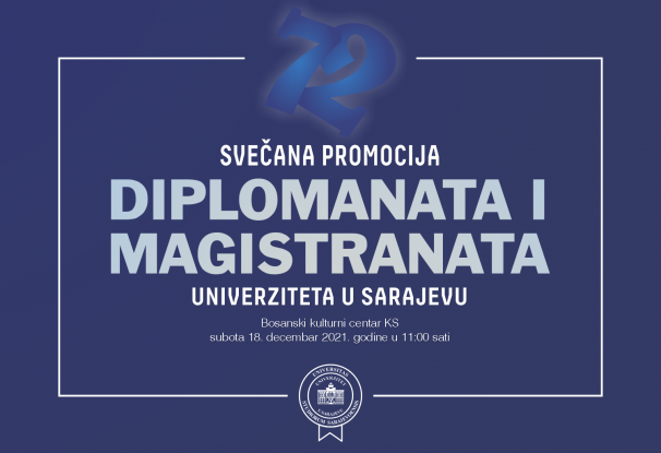 Svečana promocija diplomanata i magistranata Univerziteta u Sarajevu