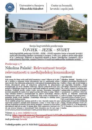 Serija lingvističkih predavanja ČOVJEK – JEZIK – SVIJET