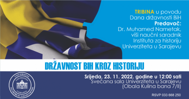 „Državnost BiH kroz historiju” | Tribina Univerziteta u Sarajevu u povodu obilježavanja 25. novembra – Dana državnosti Bosne i Hercegovine