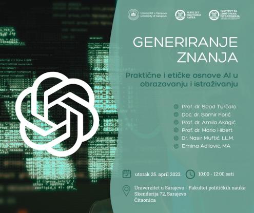 Okrugli stol “Generiranje znanja: praktične i etičke osnove AI u obrazovanju i istraživanju”