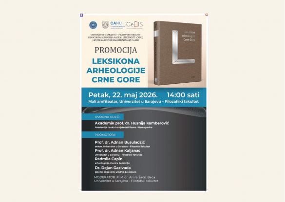 Svečana promocija kapitalnog "Leksikona arheologije Crne Gore" na Univerzitetu u Sarajevu